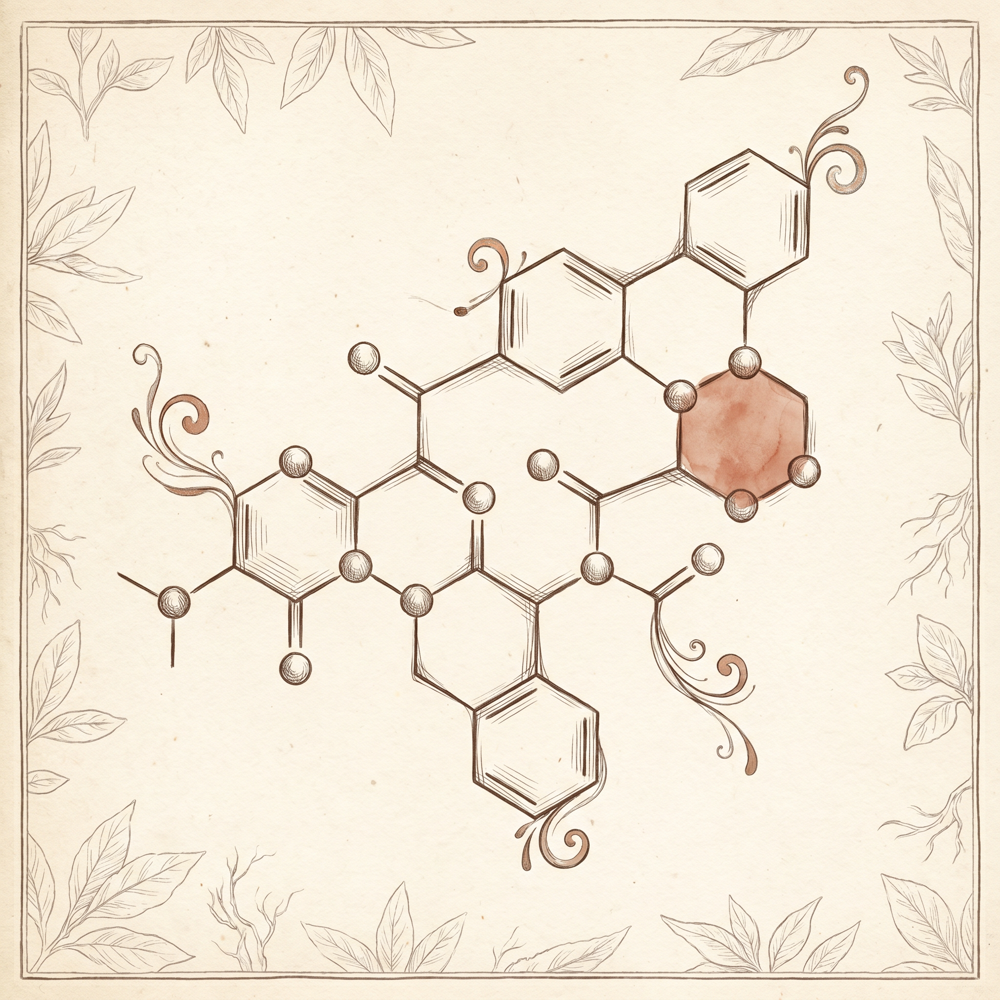 Molecular illustration of a peptide chain — the active class at the core of our longevity formulations.